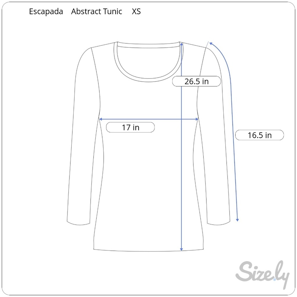 Escapada | Abstract Ruffle Sleeve Tunic | XS - Picture 8 of 8